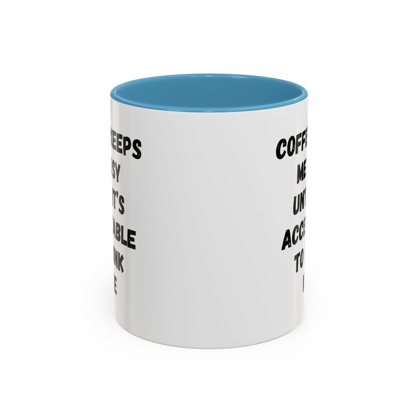 Funny Coffee Mug - "Coffee Keeps Me Busy Until It's Acceptable to Drink Wine" - Great for Mornings, Gifts, Office, Relaxation, Home