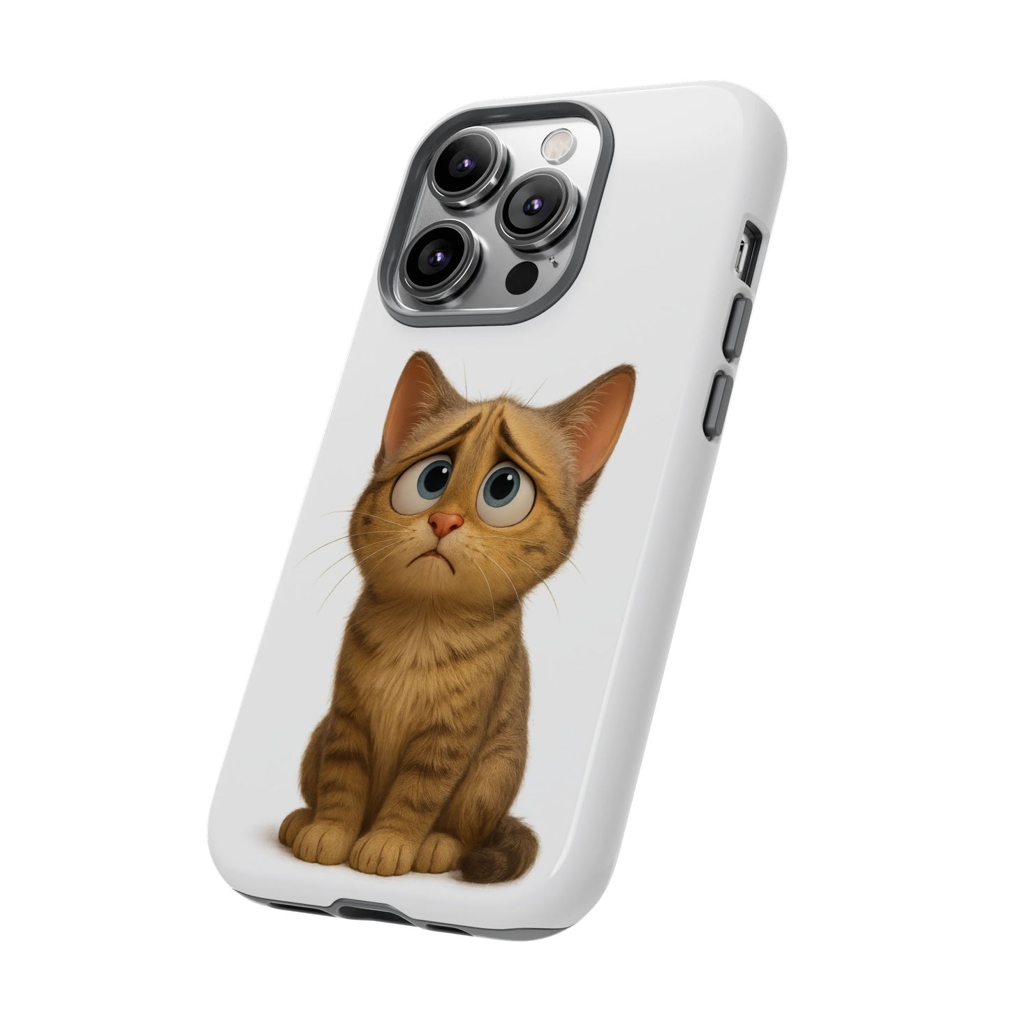 Cute Cat Phone Case, Funny Kitty Case, Animal Lover Gift, Cat Lover Accessory, Unique Cat Design Case, Pet Mom Gift - TRV