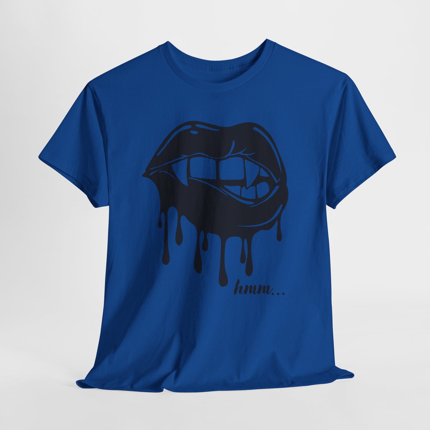 Edgy Graphic Tee - Dripping Lips Design - Unisex Heavy Cotton Tee