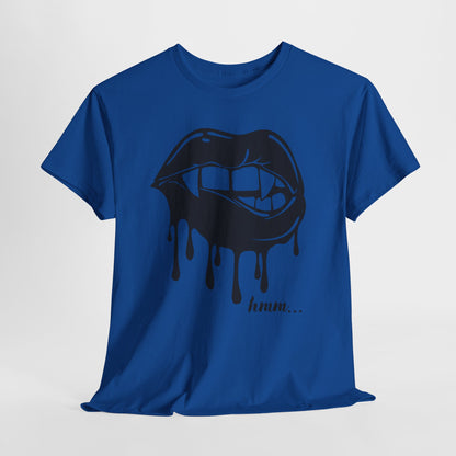 Edgy Graphic Tee - Dripping Lips Design - Unisex Heavy Cotton Tee