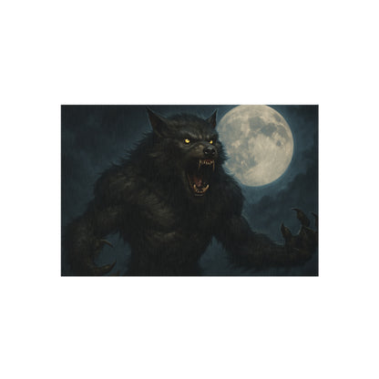 Werewolf Moon Outdoor Rug — Spooky Full Moon Horror Patio Mat