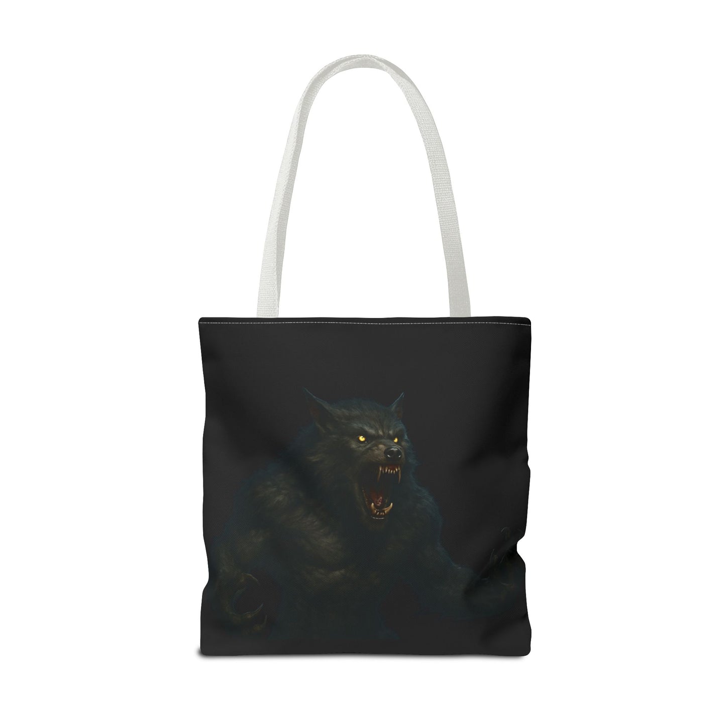 Fierce Werewolf Tote Bag, Halloween Accessories, Dark Art Tote, Animal Lover Gift, Geeky Shopping Bag - TRV