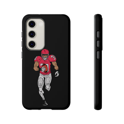 Football Player Tough Phone Case – Protective Black Sports iPhone Case