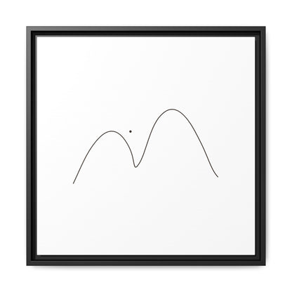 Minimal Line Mountains Matte Canvas Framed