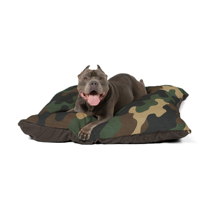Camouflage Pet Bed for Dogs and Cats, Cozy Military-Inspired Dog Bed, Camo Pet Cushion, Stylish Pet Bedding, Gift for Pet Lovers - TRV