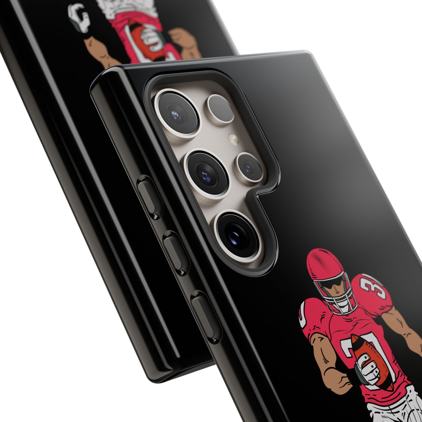 Football Player Tough Phone Case – Protective Black Sports iPhone Case