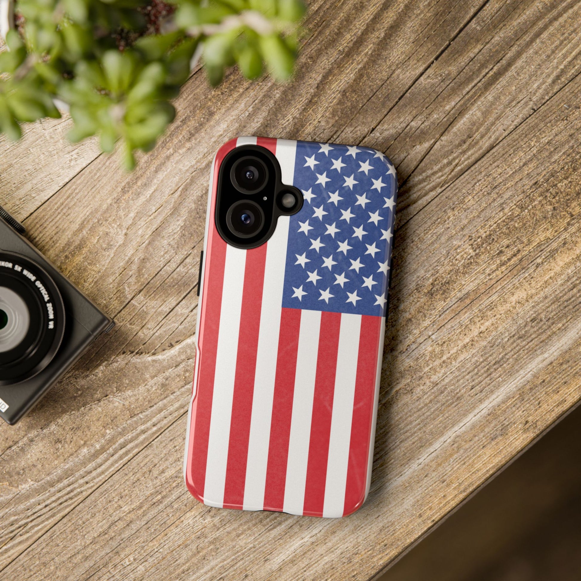 Patriotic Phone Case - Tough Cases for Veterans, USA Lovers, Independence Day, Memorial Day, Flag Design - TRV