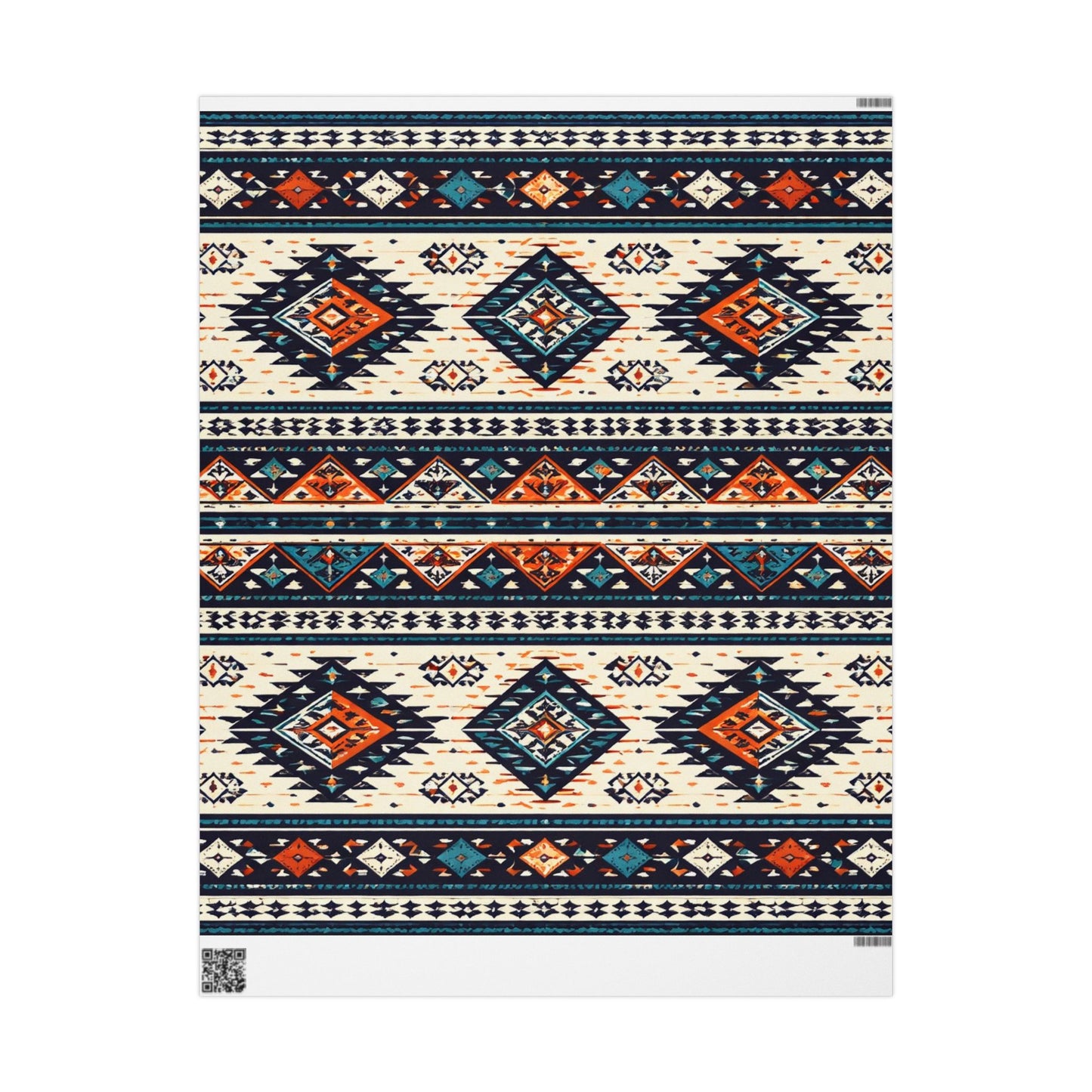 Southwestern Aztec Pattern Wrapping Paper Roll — Rustic Tribal Gift Wrap