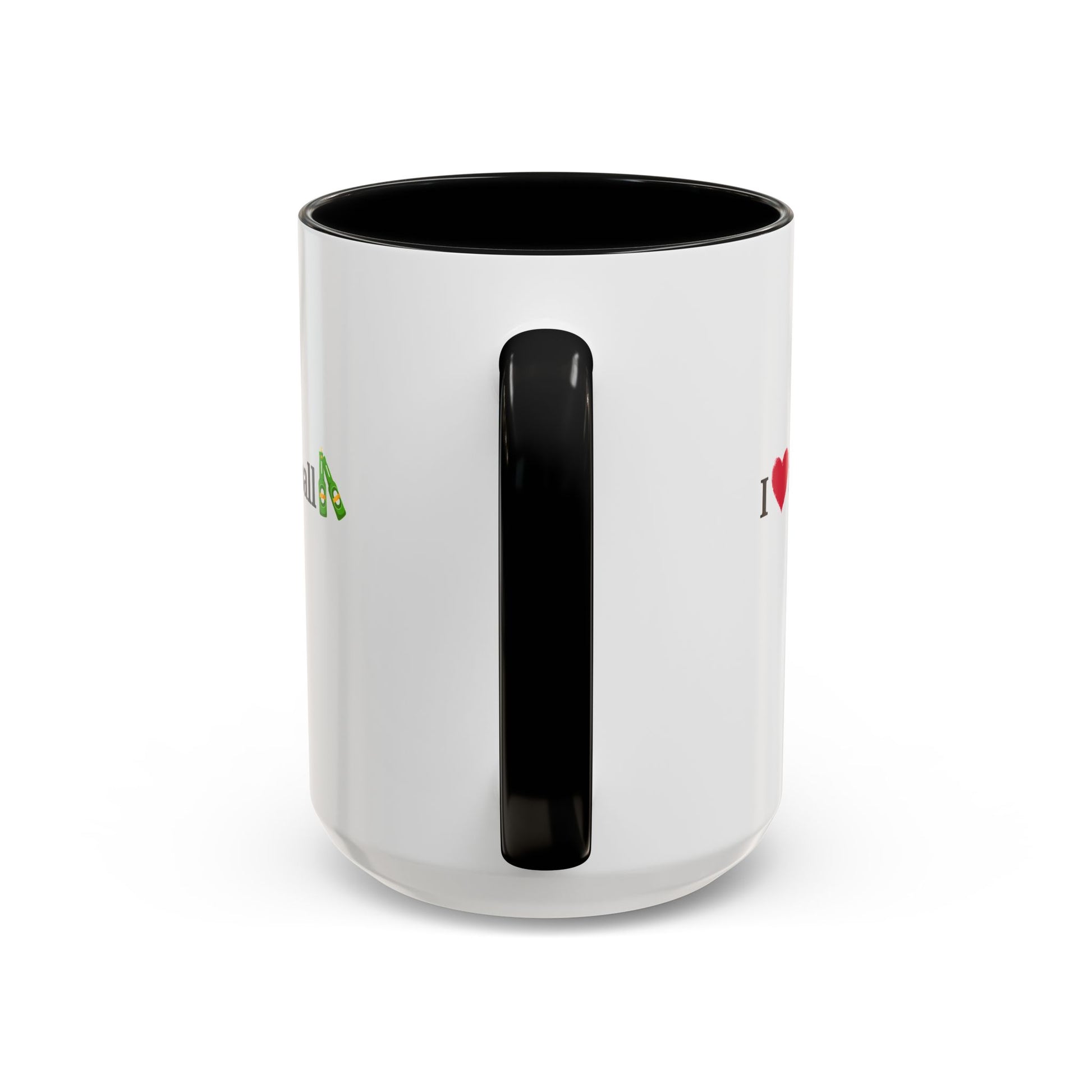 I Love Football Accent Coffee Mug, Perfect Gift for Sports Lovers, Football Enthusiasts, Unique Mug for Game Days, Home or Office Decor - TRV