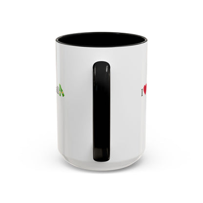 I Love Football Accent Coffee Mug, Perfect Gift for Sports Lovers, Football Enthusiasts, Unique Mug for Game Days, Home or Office Decor - TRV
