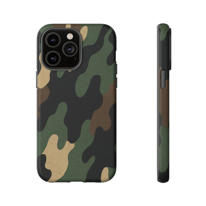 Camouflage Phone Case, Tough Phone Cover, Military Style Accessory, Protective Case for Men, Gifts for Soldiers - TRV