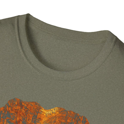 Nature-Inspired Unisex Softstyle T-Shirt, Outdoor Lover Gift, Casual Wear, Ideal for Hiking, Nature Trips, Unique Graphic Tee - TRV