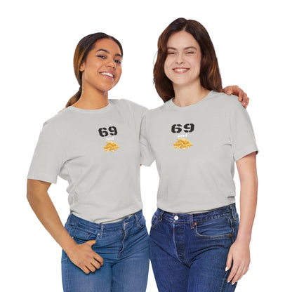 Funny 69 And French Fries Graphic Tee, Casual Humor Shirt, Cute Gift, Stylish Graphic Top, Unisex Quirky T-Shirt, Everyday Wear