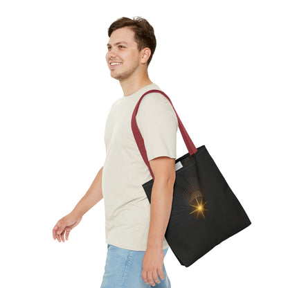 Radiant Starburst Tote Bag | Golden Light Celestial Design - TRV