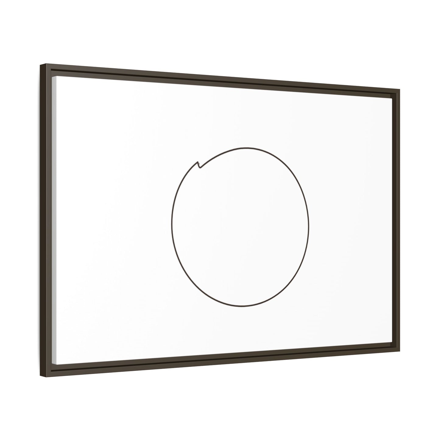 Minimal Circle Line Matte Canvas Framed | Modern Abstract Wall Art