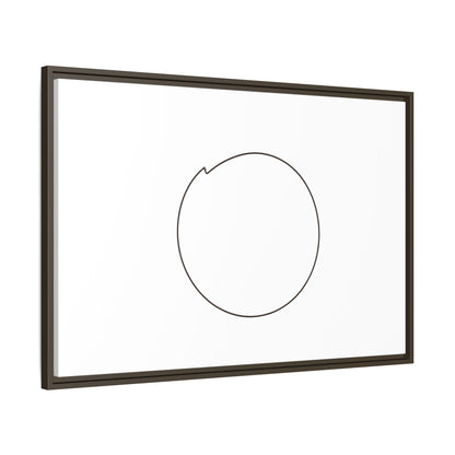 Minimal Circle Line Matte Canvas Framed | Modern Abstract Wall Art