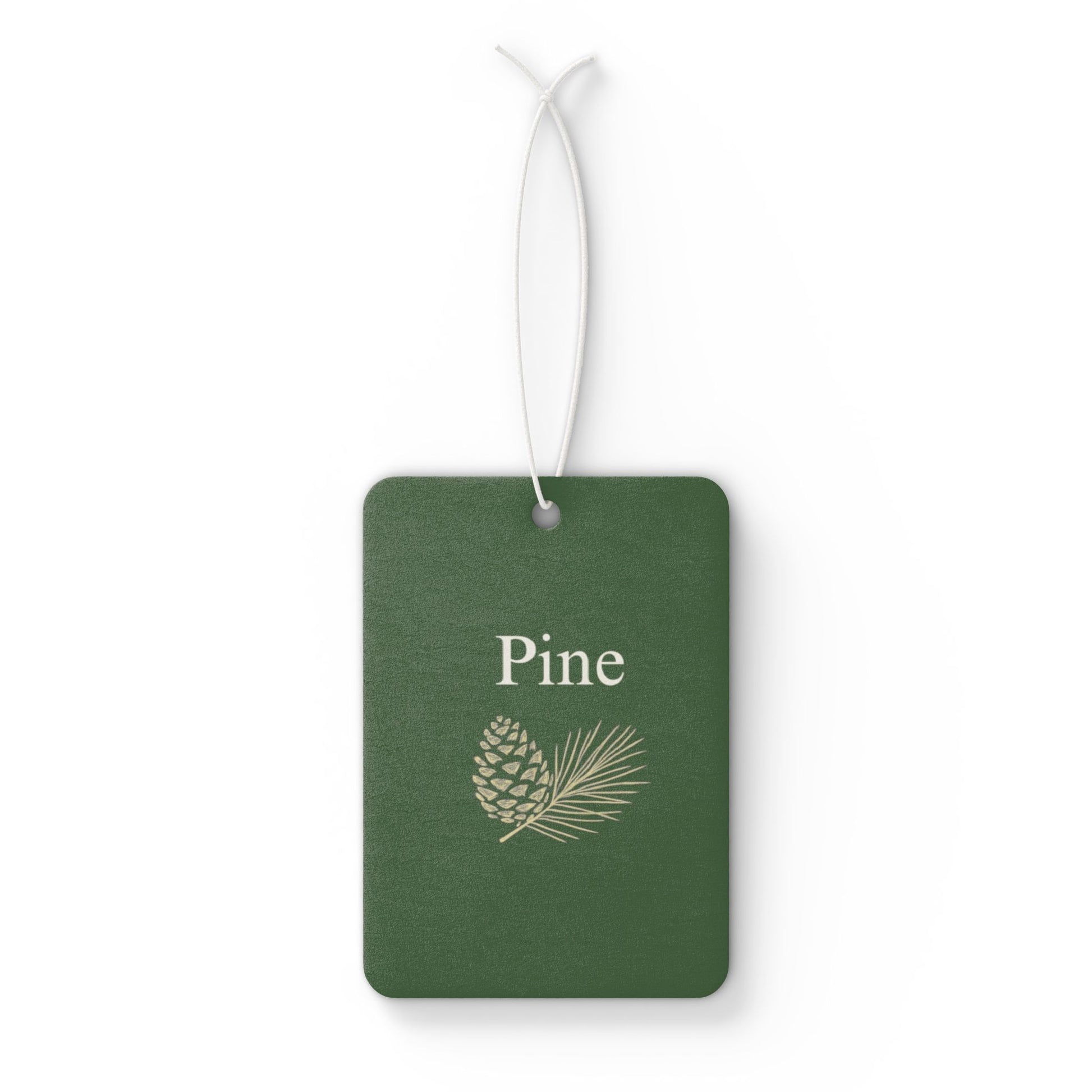 Pine Pinecone Car Air Freshener | Green Botanical Scented Tag - TRV