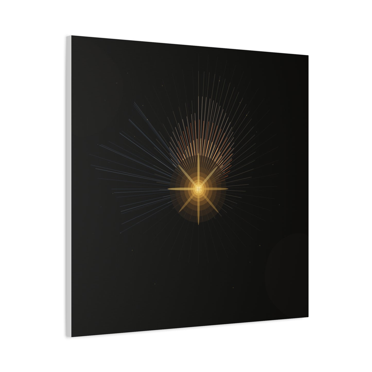 Abstract Golden Starburst Canvas