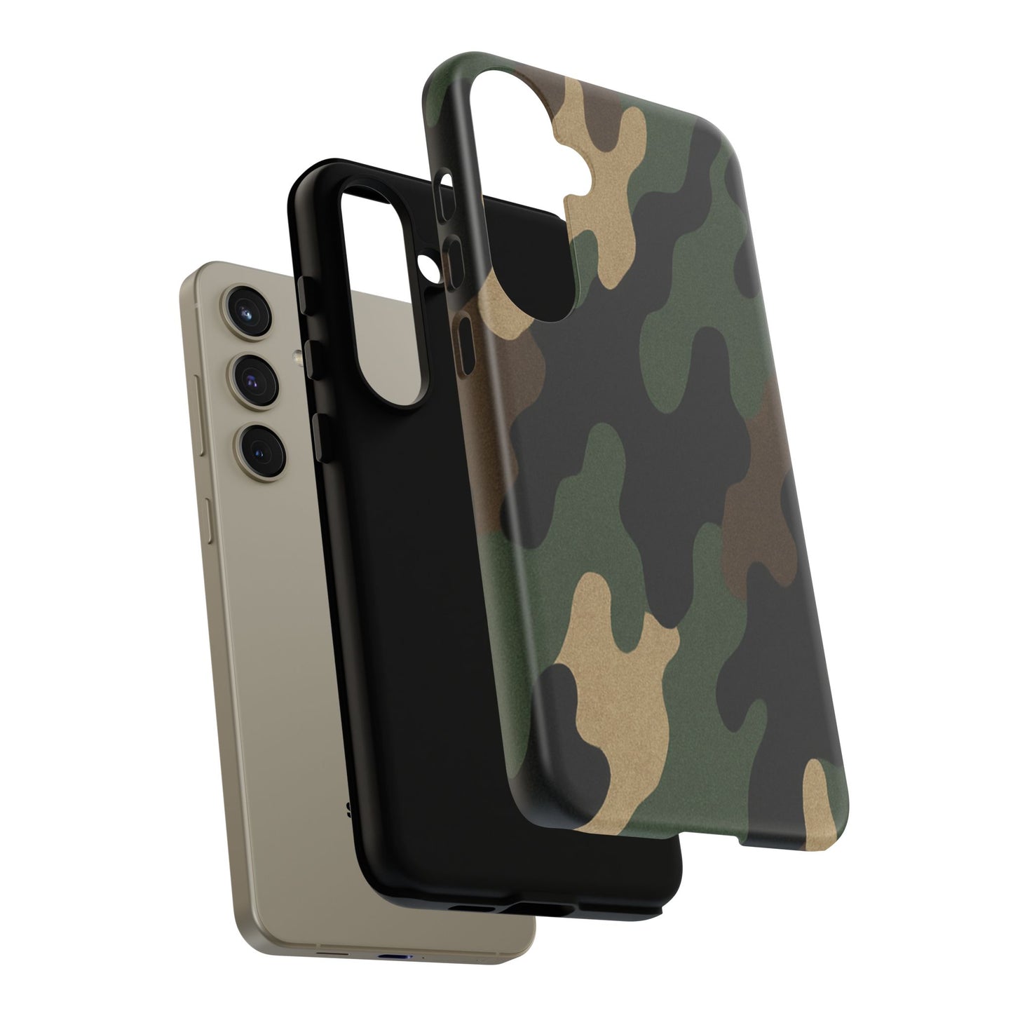 Camouflage Phone Case, Tough Phone Cover, Military Style Accessory, Protective Case for Men, Gifts for Soldiers - TRV