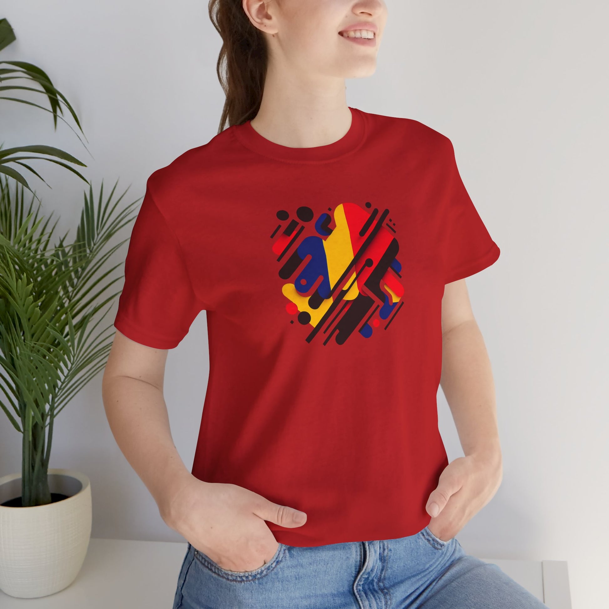 Artistic Heart Unisex Jersey Tee - Vibrant Graphic Tee, Casual Wear, Gift for Art Lovers, Birthday Surprise, Everyday Comfort - TRV