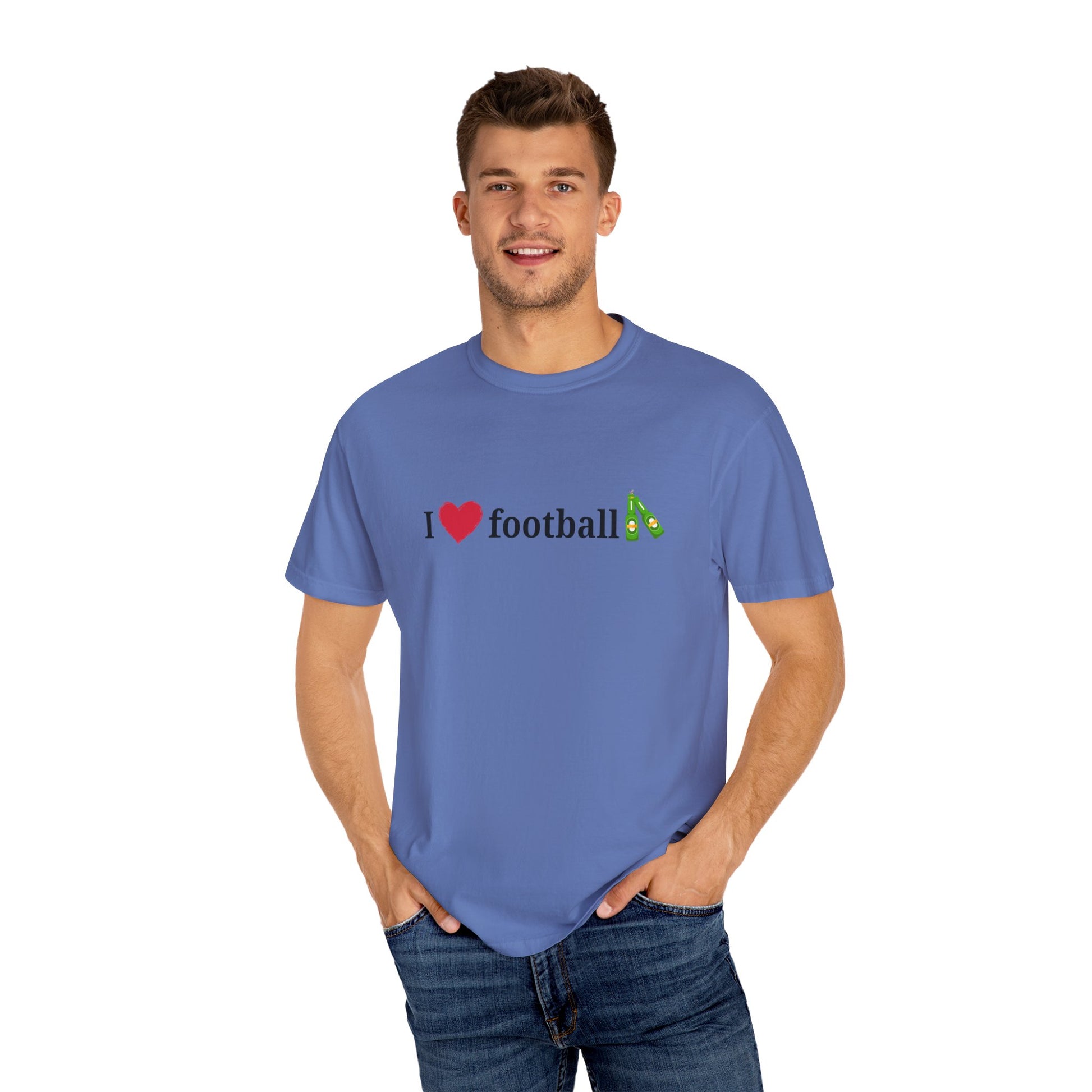 Unisex Football Love Tee - Casual Cotton T-Shirt, Gift for Sports Fans, Comfortable Daily Wear, Perfect for Game Days, Fun Summer Outfits - TRV