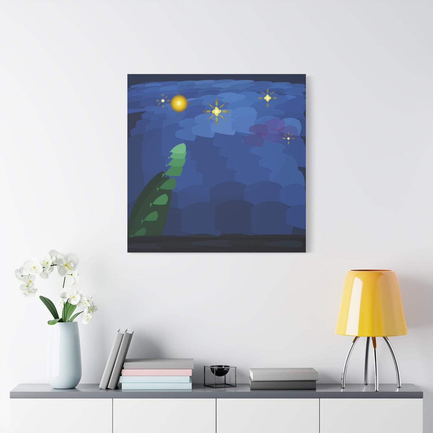 Starry Night Vortex Matte Canvas Stretched 1.25" | Impasto Brushstroke Reproduction