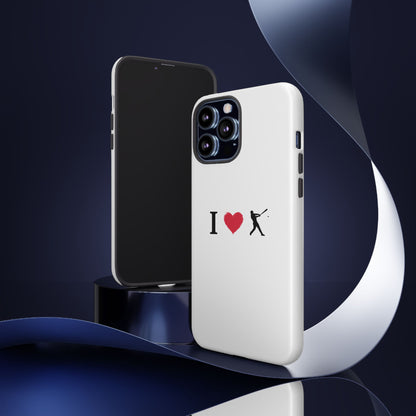 Baseball Love Phone Case, Tough Cases for Sports Lovers, i Heart Baseball Protection, Gift for Players, Cute Sports Case - TRV