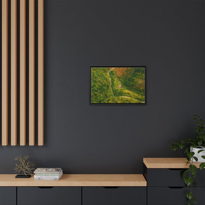 Framed Nature Canvas Art Print, Vibrant Forest Wall Decor, Abstract Landscape Artwork, Home Decoration, Gift for Nature Lovers - TRV
