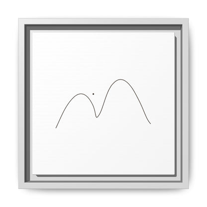 Minimal Line Mountains Matte Canvas Framed
