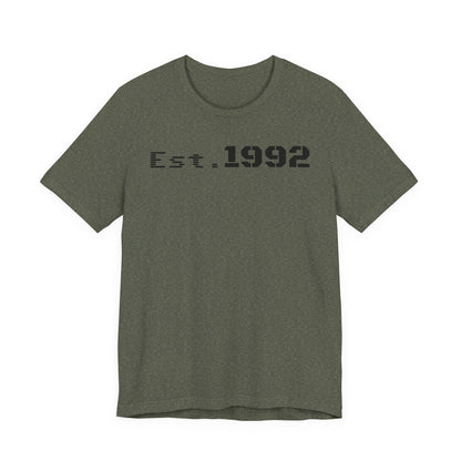 Est. 1992 Unisex Jersey Tee - Retro Birthday Gift, Casual Wear, Cool Vintage T-Shirt, Gift for Him, Gift for Her - TRV