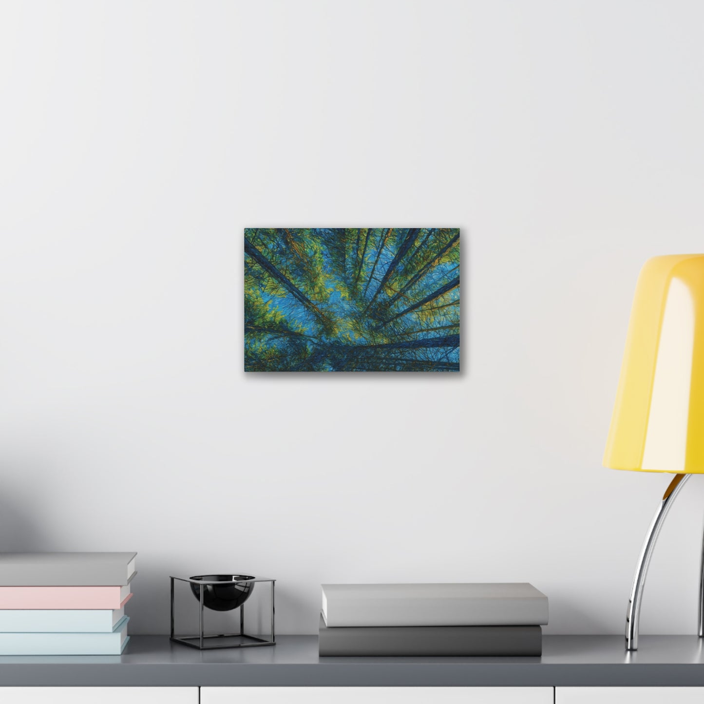 Forest Canopy Canvas Print – Upward View Trees Wall Art (Stretched Canvas 0.75")