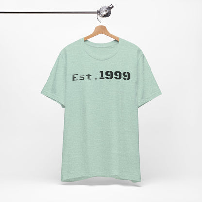 Established 1999 Unisex Tee | Vintage Birth Year Shirt, Casual Birthday Gift, Personalized Family Reunion Apparel, Retro Style [...] - TRV