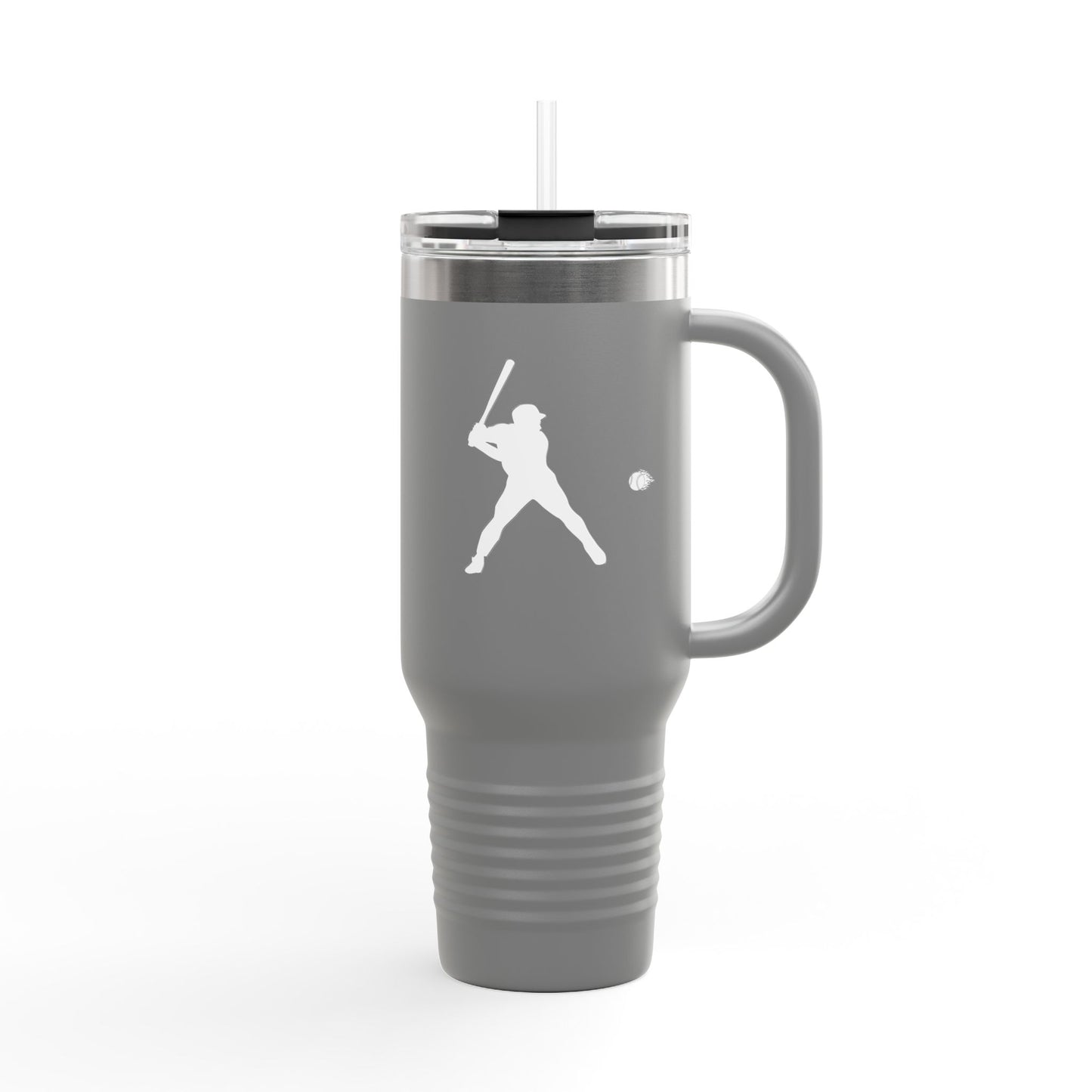 Insulated Travel Mug for Sports Lovers, 40oz Tumbler, Red Baseball Design, Perfect Gift for Fans, Outdoor Adventures, Road Trips, Tailgating