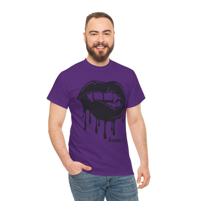 Edgy Graphic Tee - Dripping Lips Design - Unisex Heavy Cotton Tee