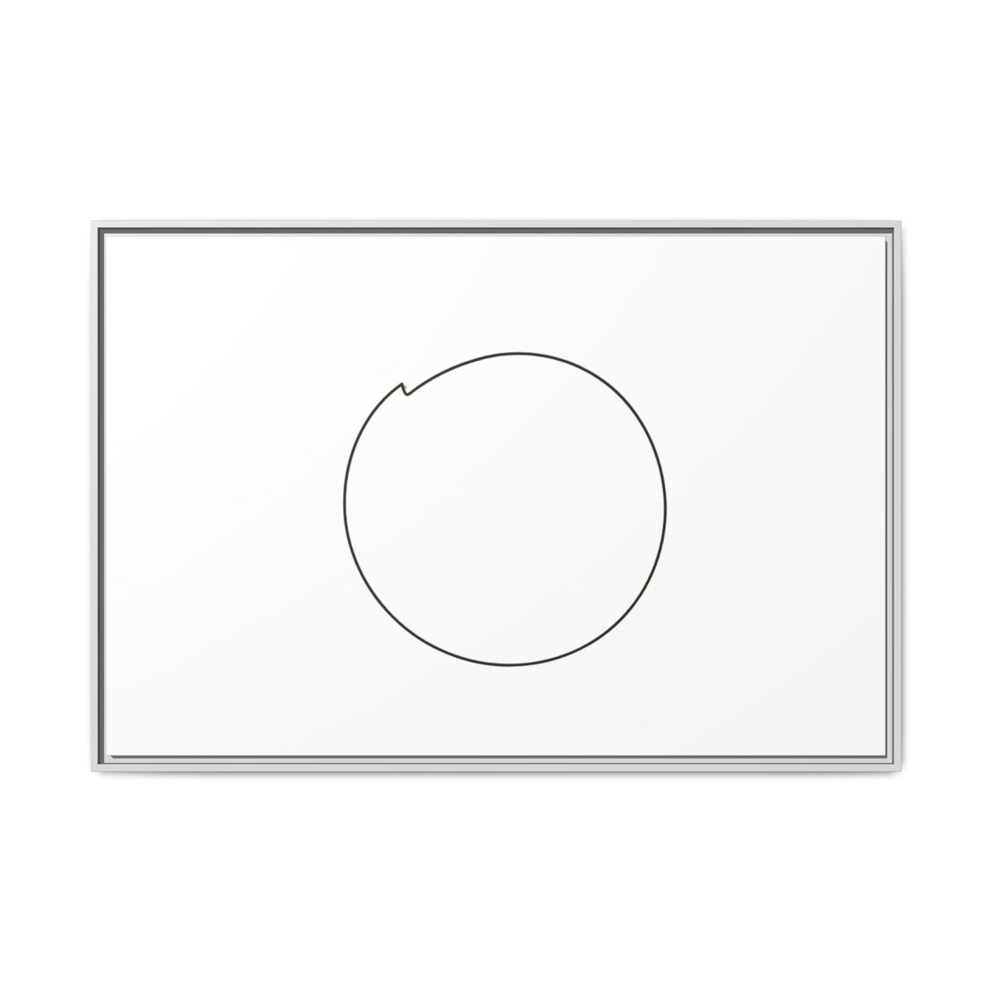 Minimal Circle Line Matte Canvas Framed | Modern Abstract Wall Art