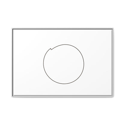 Minimal Circle Line Matte Canvas Framed | Modern Abstract Wall Art