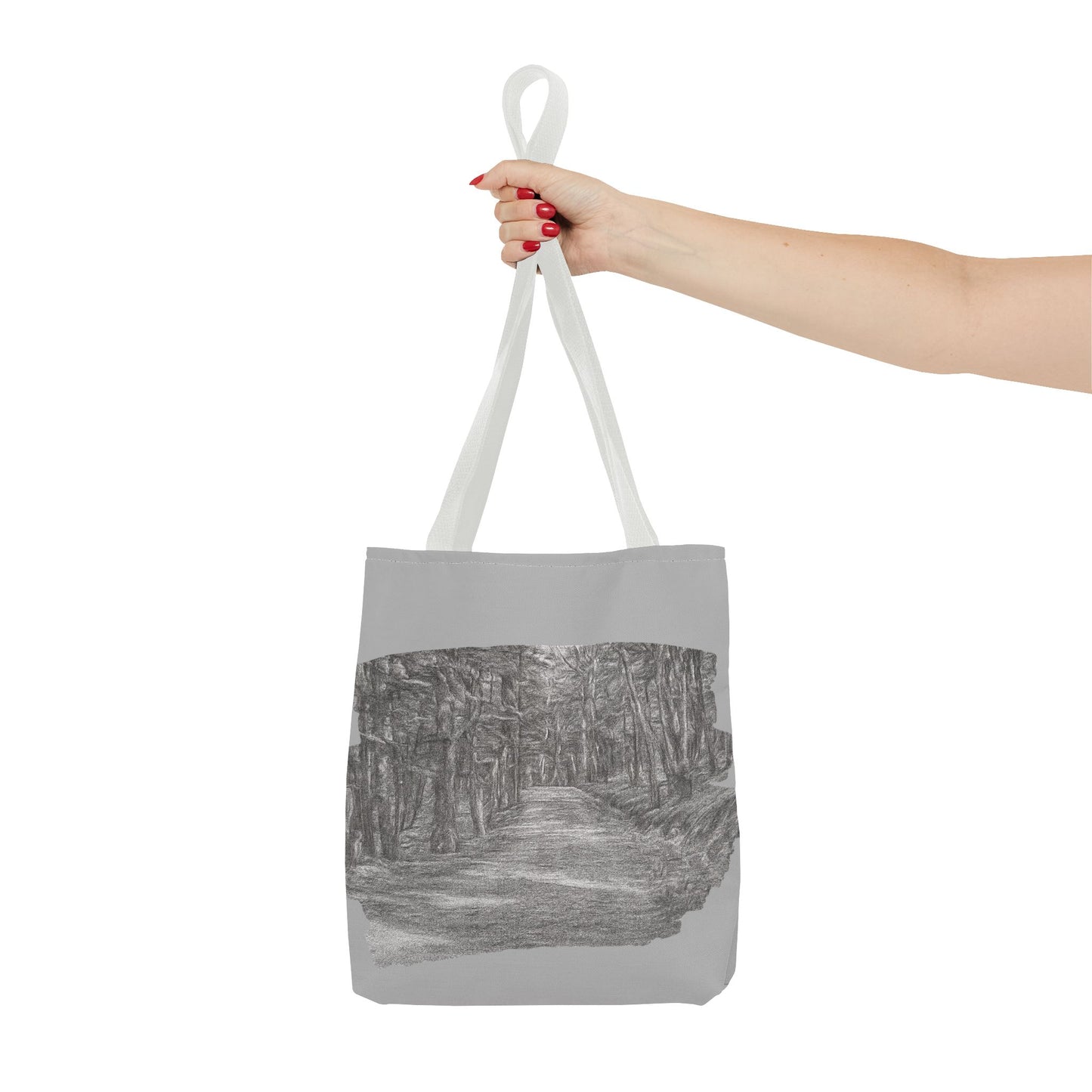 Scenic Path Tote Bag, Reversible Tote, Eco-Friendly Shopper, Outdoor Adventure Bag, Gift for Nature Lovers, Stylish Carryall - TRV