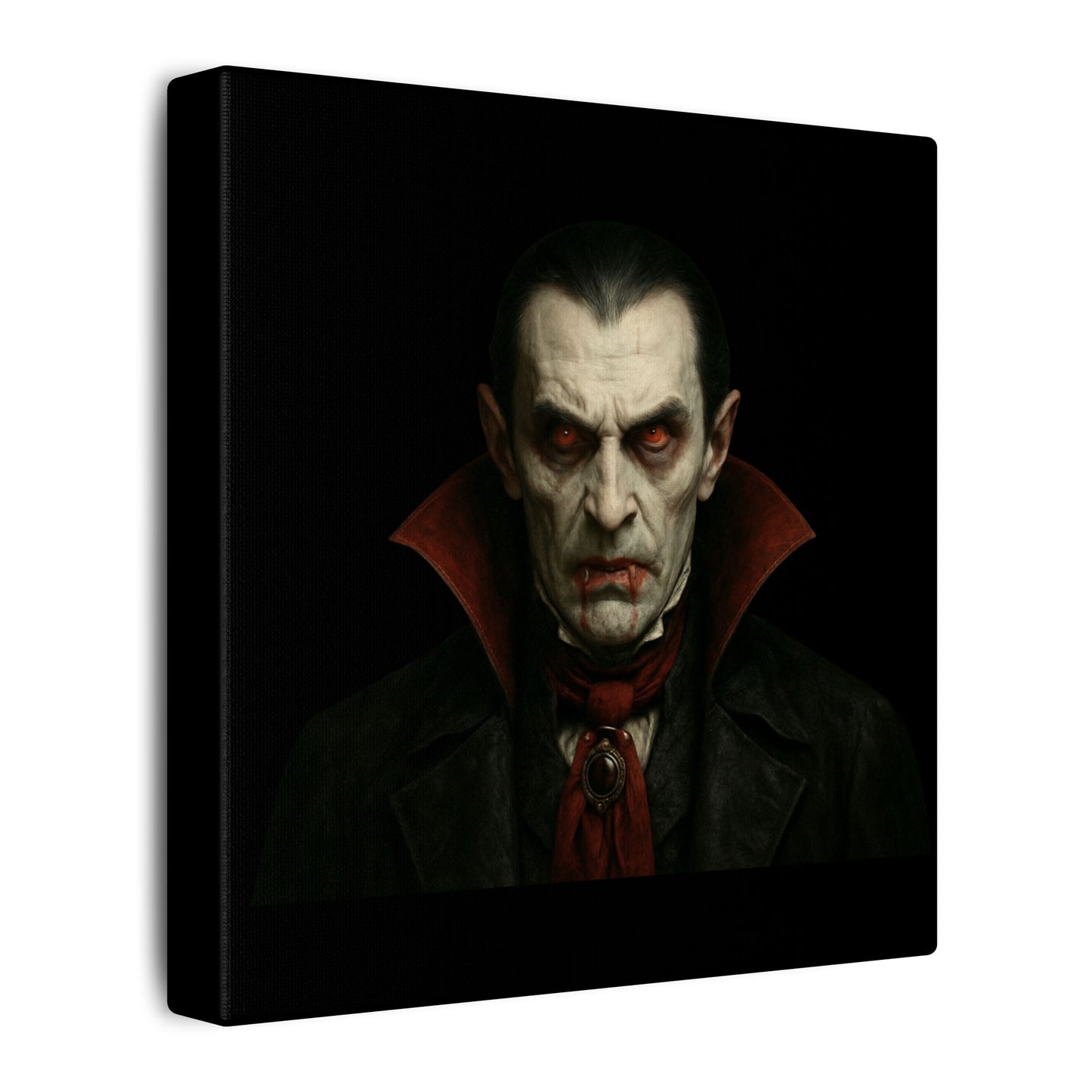 Vampire Portrait Canvas Wall Art – Gothic Dracula Print on Canvas