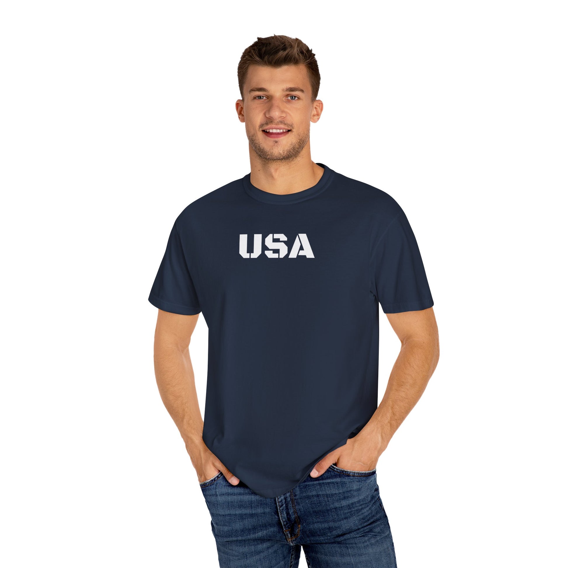 USA Vintage Unisex T-Shirt, Soft Cotton Tee, Casual Wear, Gifts for Her & Him, Summer Essentials, Independence Day Apparel - TRV
