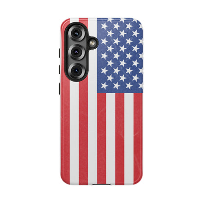 Patriotic Phone Case - Tough Cases for Veterans, USA Lovers, Independence Day, Memorial Day, Flag Design - TRV
