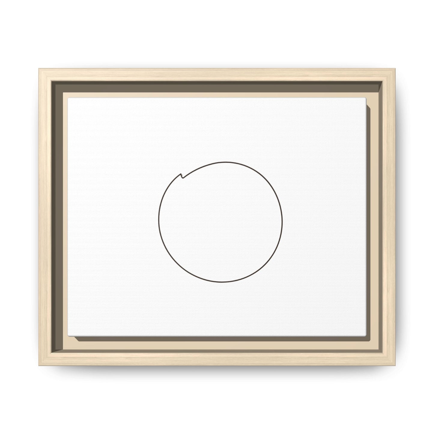 Minimal Circle Line Matte Canvas Framed | Modern Abstract Wall Art