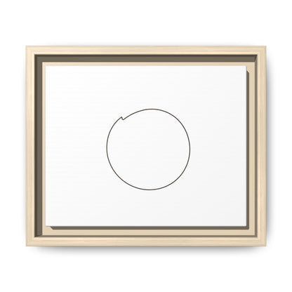 Minimal Circle Line Matte Canvas Framed | Modern Abstract Wall Art