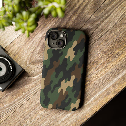 Camouflage Phone Case, Tough Cases, Military Style, Unique Phone Accessories, Gift for Him, Durable Phone Cover - TRV