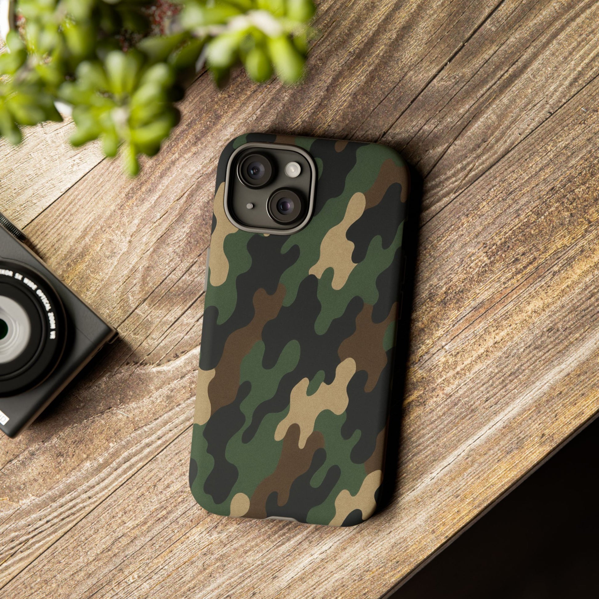 Camouflage Phone Case, Tough Cases, Military Style, Unique Phone Accessories, Gift for Him, Durable Phone Cover - TRV