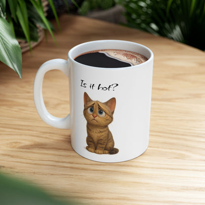 Cute Cat Ceramic Mug, Coffee Cup for Cat Lovers, Fun Gift for Pet Owners, Whimsical Kitchen Decor, Funny Cat Mug
