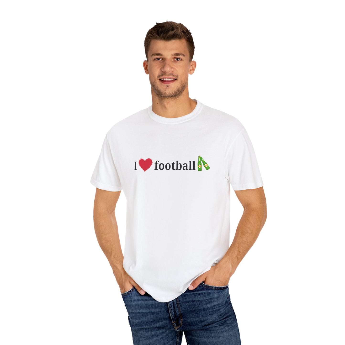 Unisex Football Love Tee - Casual Cotton T-Shirt, Gift for Sports Fans, Comfortable Daily Wear, Perfect for Game Days, Fun Summer Outfits - TRV