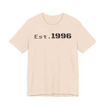 Established 1996 Unisex T-Shirt, Vintage Year Tee, Birth Year Gift, Casual Fashion, Personalized Graphic Tee - TRV