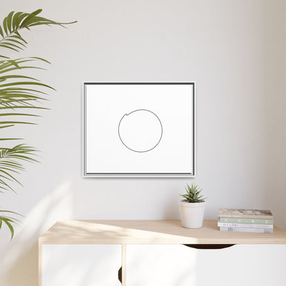 Minimal Circle Line Matte Canvas Framed | Modern Abstract Wall Art