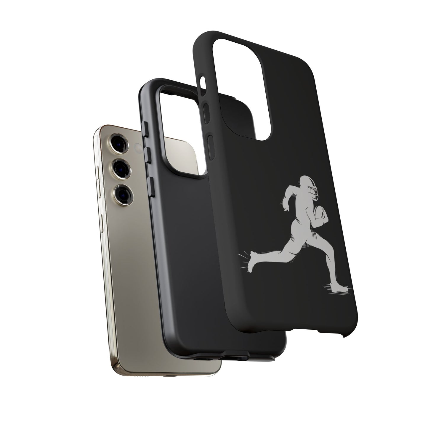 Football Player Phone Case, Tough Cases, Sports Phone Cover, Gift for Athletes, iPhone & Samsung Accessories, Running Player Design - TRV