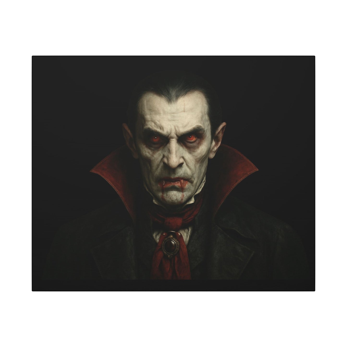 Vampire Portrait Canvas Wall Art – Gothic Dracula Print on Canvas